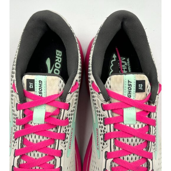 Brooks Ghost 14 Women's Oyster/Yucca/Pink Running Shoes Sneakers Size 9.5 3219 - Picture 7 of 16